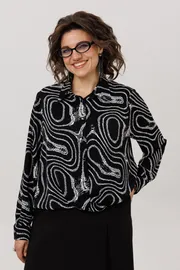 Blouse Anelli Laurel #1663 mramor nero