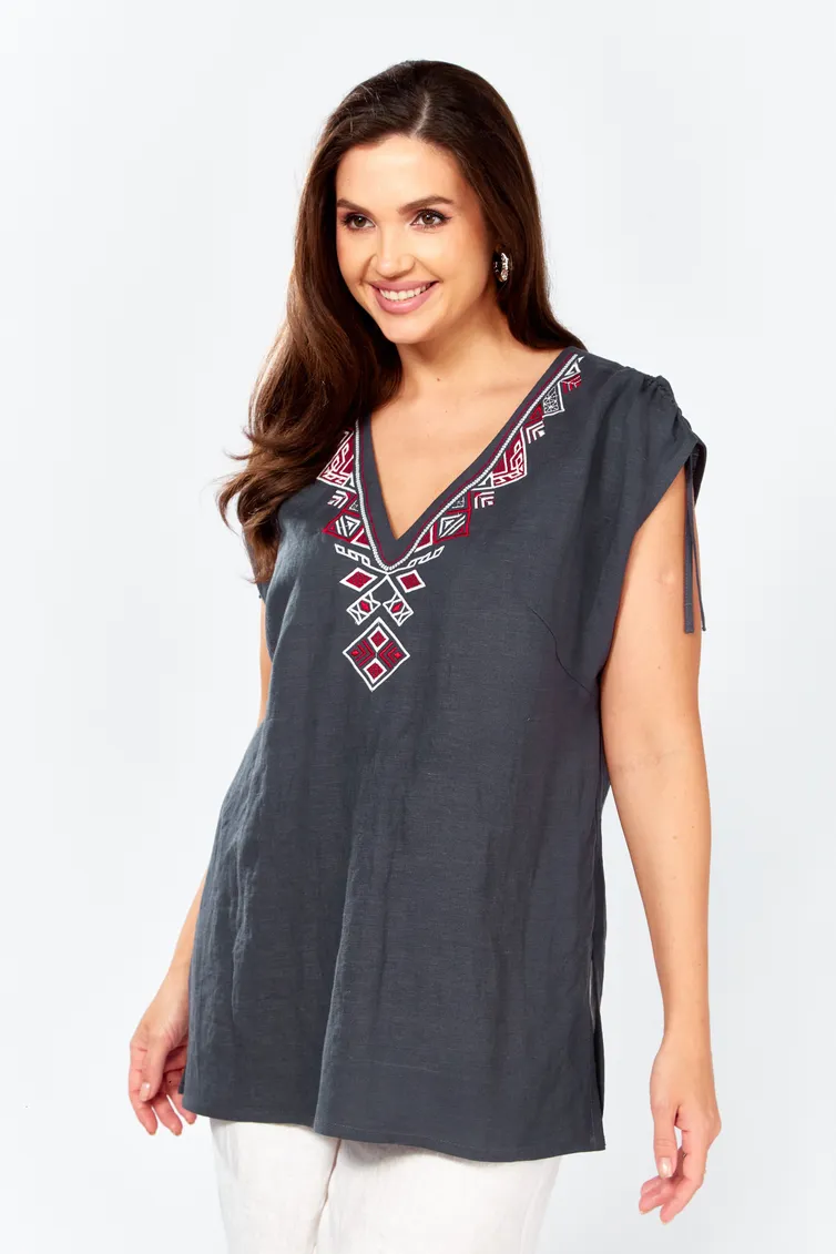 Bluzka MALI #625-079 seryj