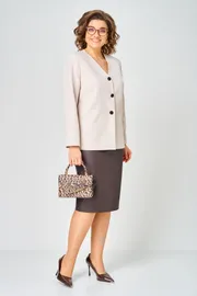 Garnitur Vilena-fashion #1147 bezh+shokolad