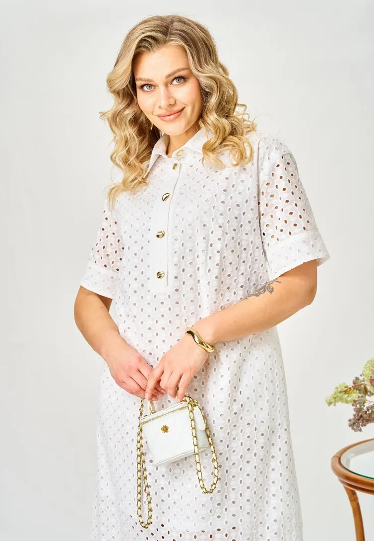 Sukienka Ava fashion #M-188 molochnyj