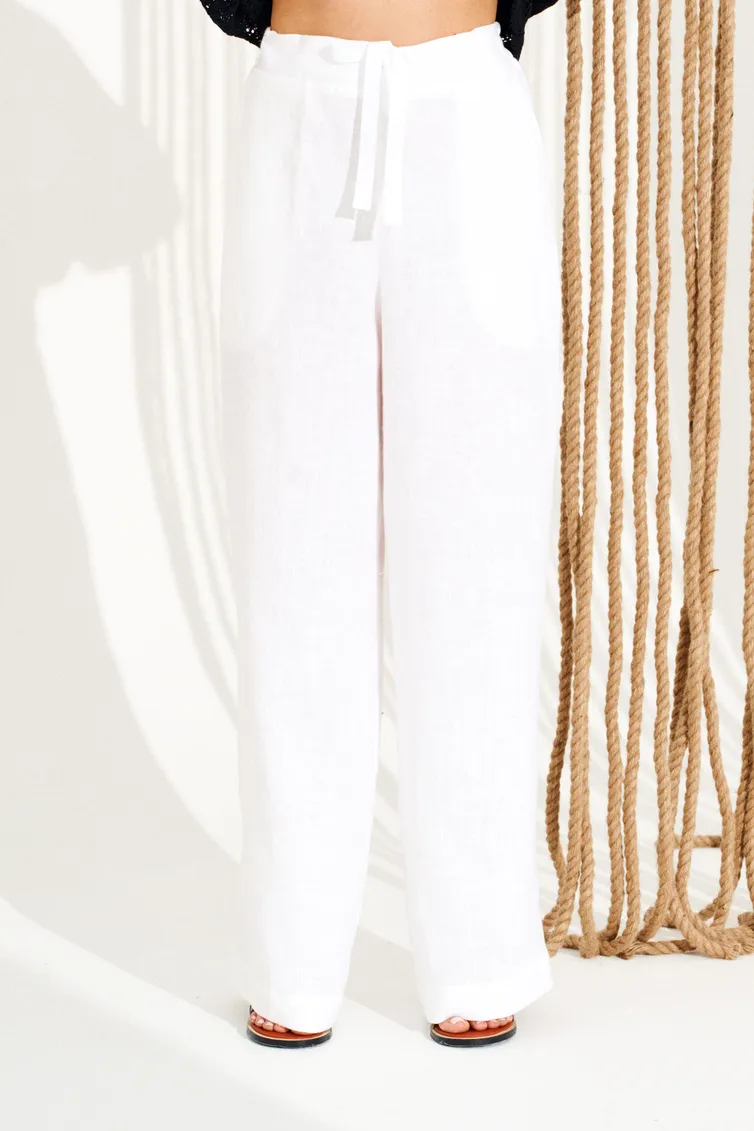 Trousers Elletto Life #2384 belyj