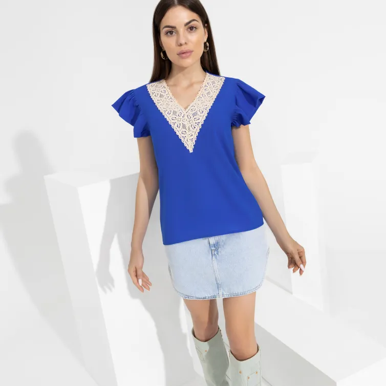 Bluzka CHARUTTI #Simfoniya zhelanij (blue)