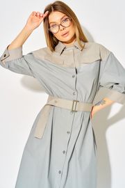 Sukienka LAIKONY #L-434 sero-goluboj