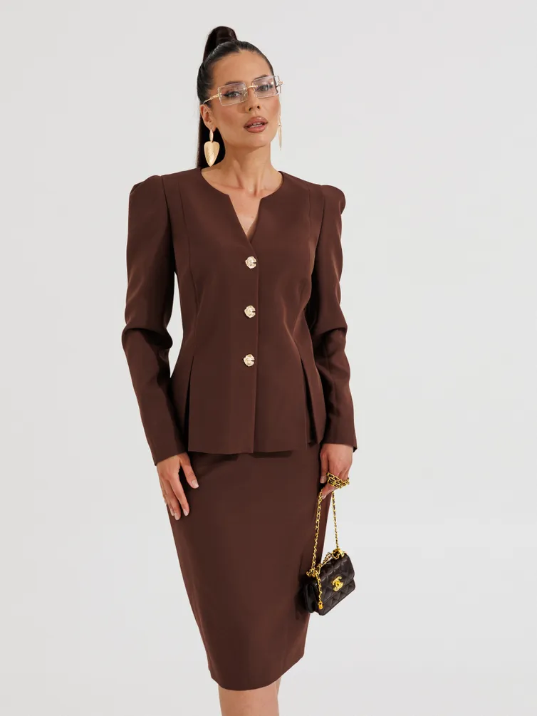 Suit Galean Style #1012 korichnevyj
