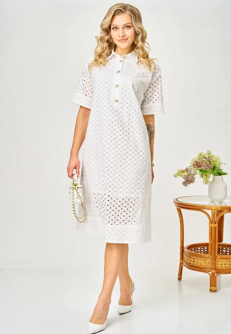 Sukienka Ava fashion #M-188 molochnyj