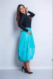 Skirt nika.pl #0504401 Sigma-44 biryuzovyj