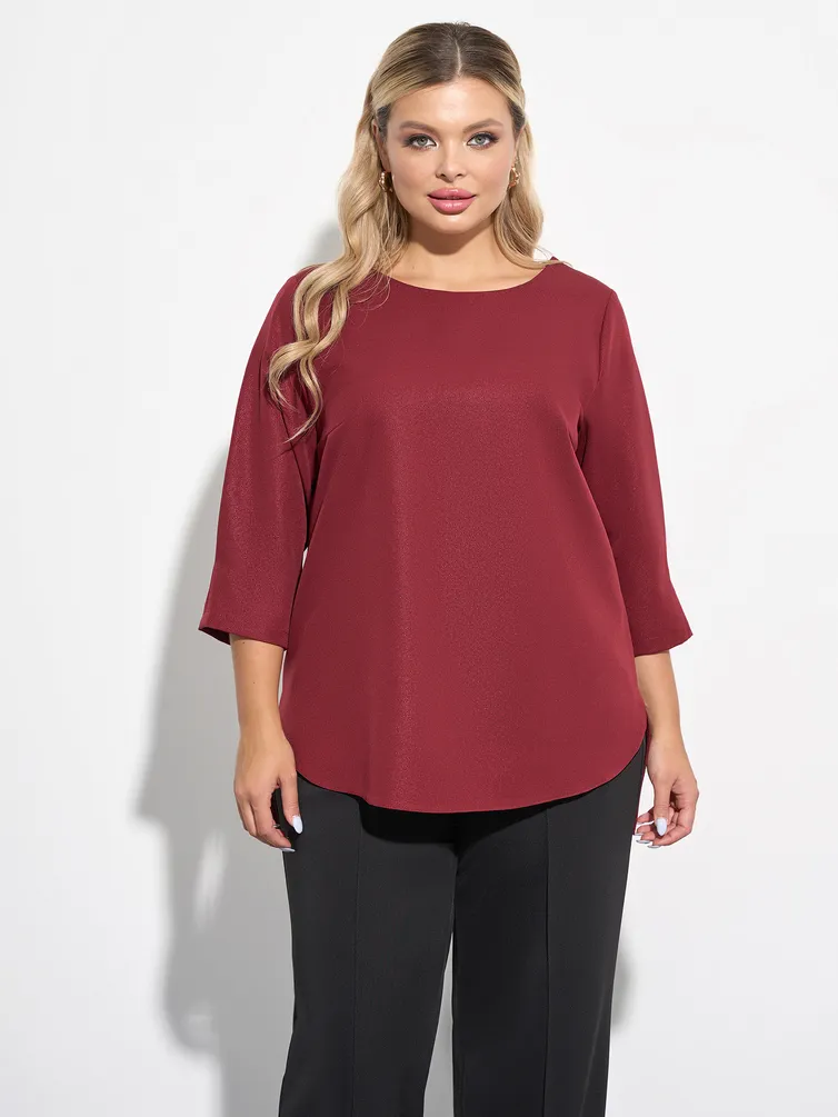 Bluzka DORA plus #0220-1 bordovyj