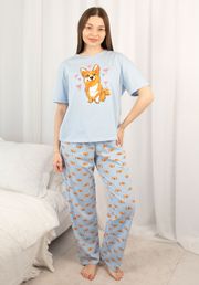 Пижама Купалинка арт. 661437 158,164 К.голубой,набивка