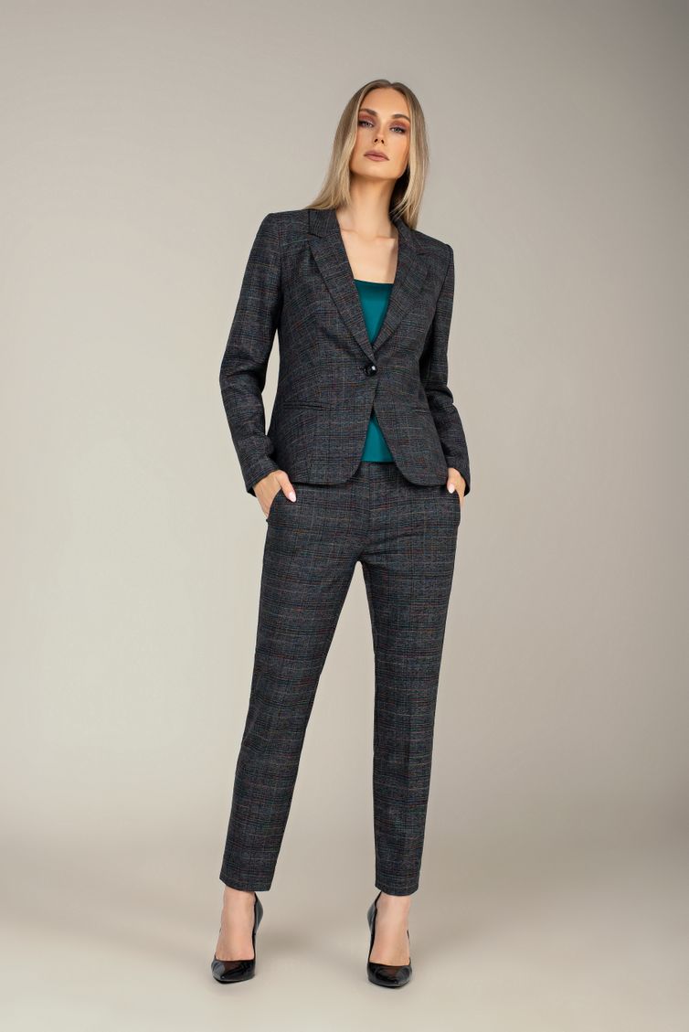 Suit MARIKA #413 komplekt t. seryj v kletku
