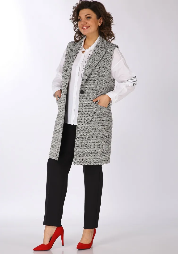 Garnitur Vilena-fashion #744V seryj+chernyj