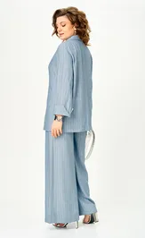 Костюм Michel Chic 1446 небесно-голубой в полоску