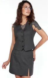 Skirt LadyThreeStars 2421 seryj