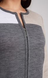 Кардиган BONADI 1933 серый-капучино