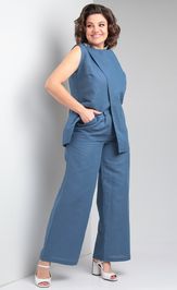 Spodnie Celentano 5033.2 len sinij