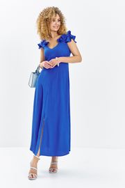 Sukienka Euromoda #724 sinij