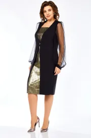 Dress Milora #1417 chernyj+zoloto