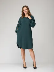 Sukienka SandyNA #130118 sero-zelenyj