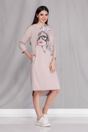 Dress Ivelta plus #1706 bezhevyj