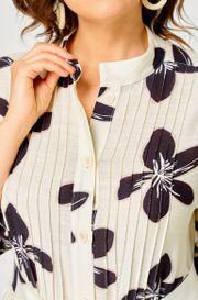 Платье Milora арт. 1451 молочный/ темные цветы