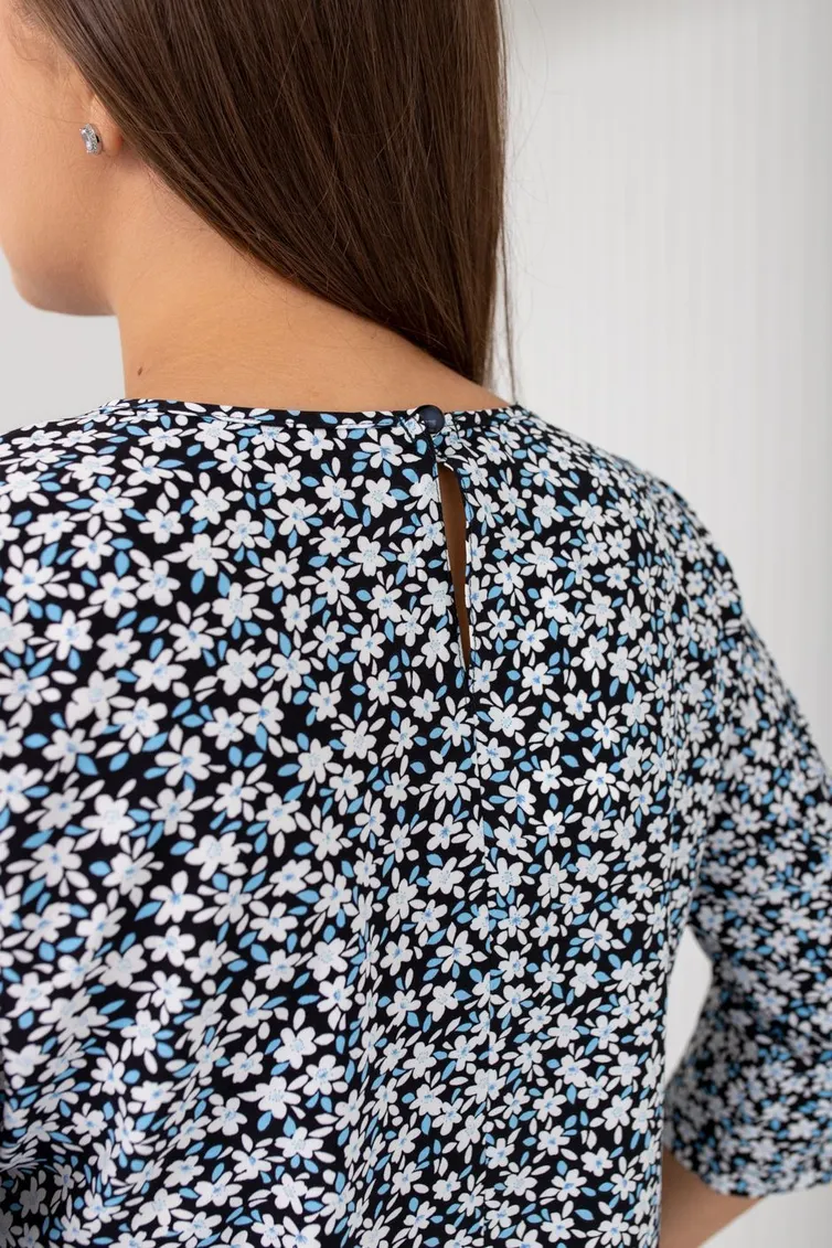 Blouse TOOK A LOOK & Angelika #TB-300 belye cvety