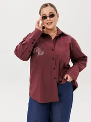 Рубашка Ava fashion арт. М-167 бордовый