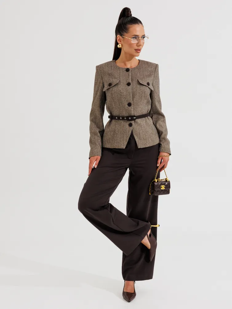 Костюм Galean Style арт. 1014 Б коричневый с черным