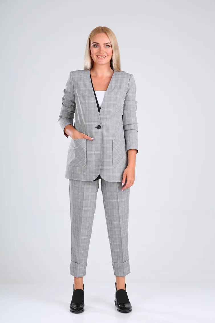 Garnitur Vilena-fashion #726 seraya kletka