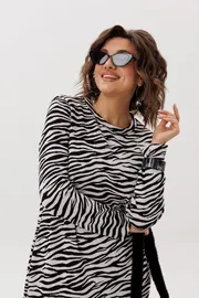Dress Anelli Laurel #1755 Cherno-beloe kino