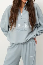 Spodnie Pirs #6495 sero-goluboj