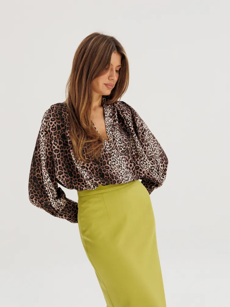 Bluzka the name #2232-1 leopard