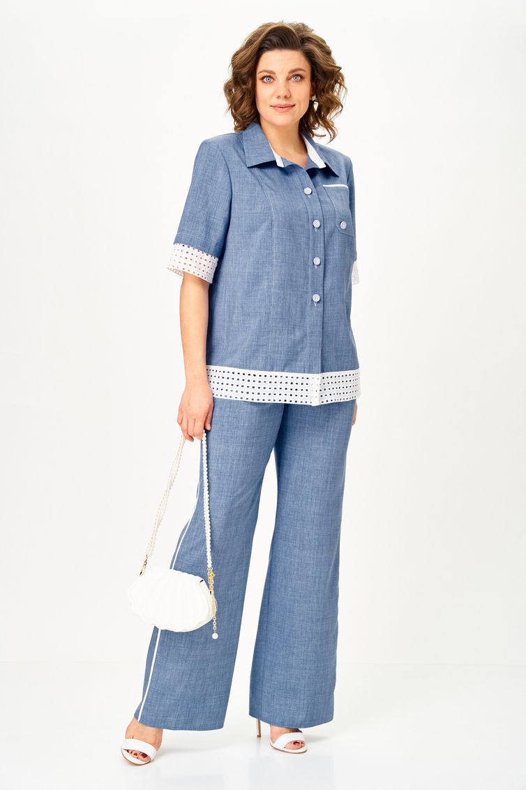 Костюм Vilena-fashion арт. 1156 голубой