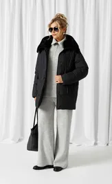 Coat Beautiful & Free 1018 chernyj