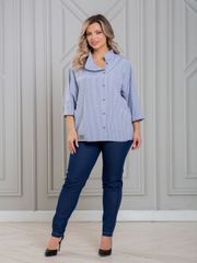 Блузка NOVITA арт. 1423 серая клетка