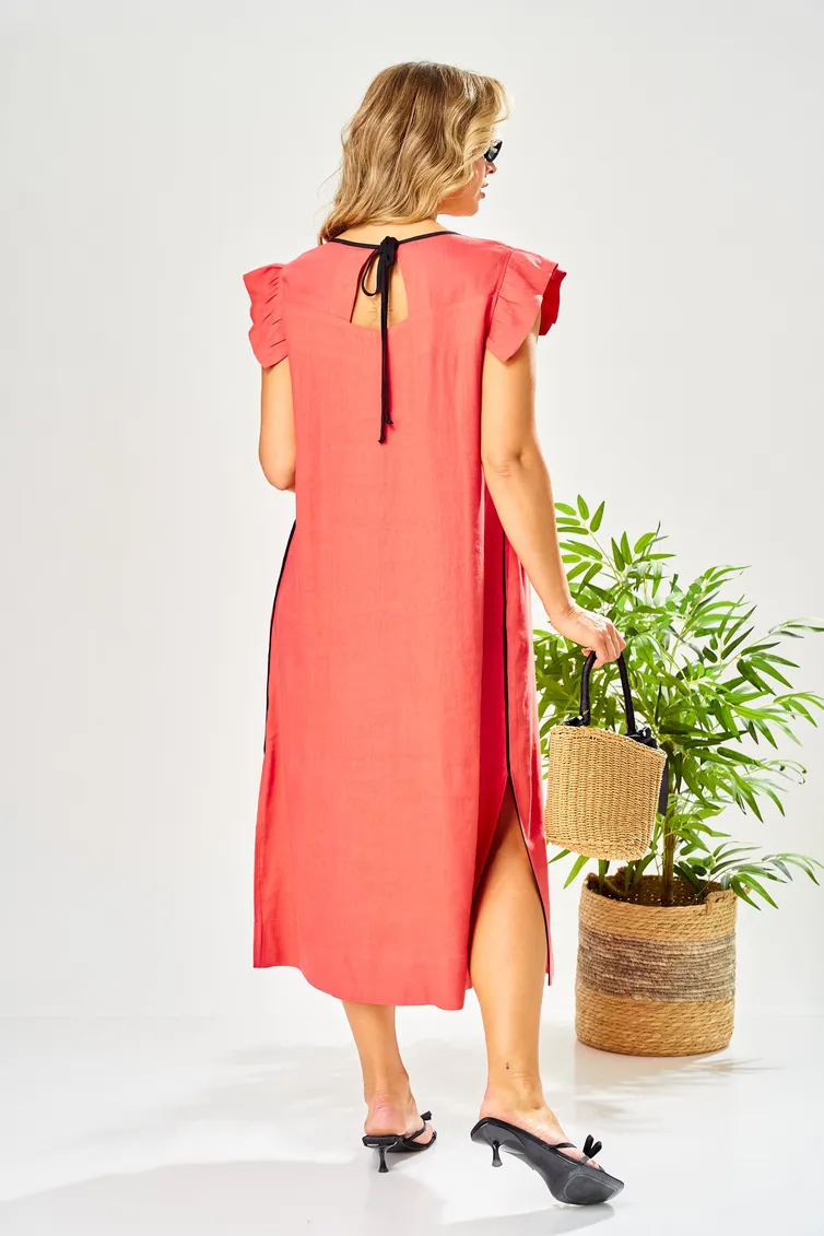 Dress Ava fashion #M-209 korallovyj