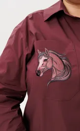 Рубашка Ava fashion М-167 бордовый