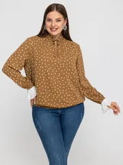Bluzka Avila #0984 svetlo-korichnevyj