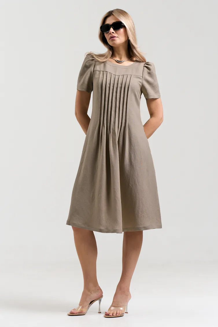 Sukienka Alta Moda #1033-4 svetlo-korichnevyj