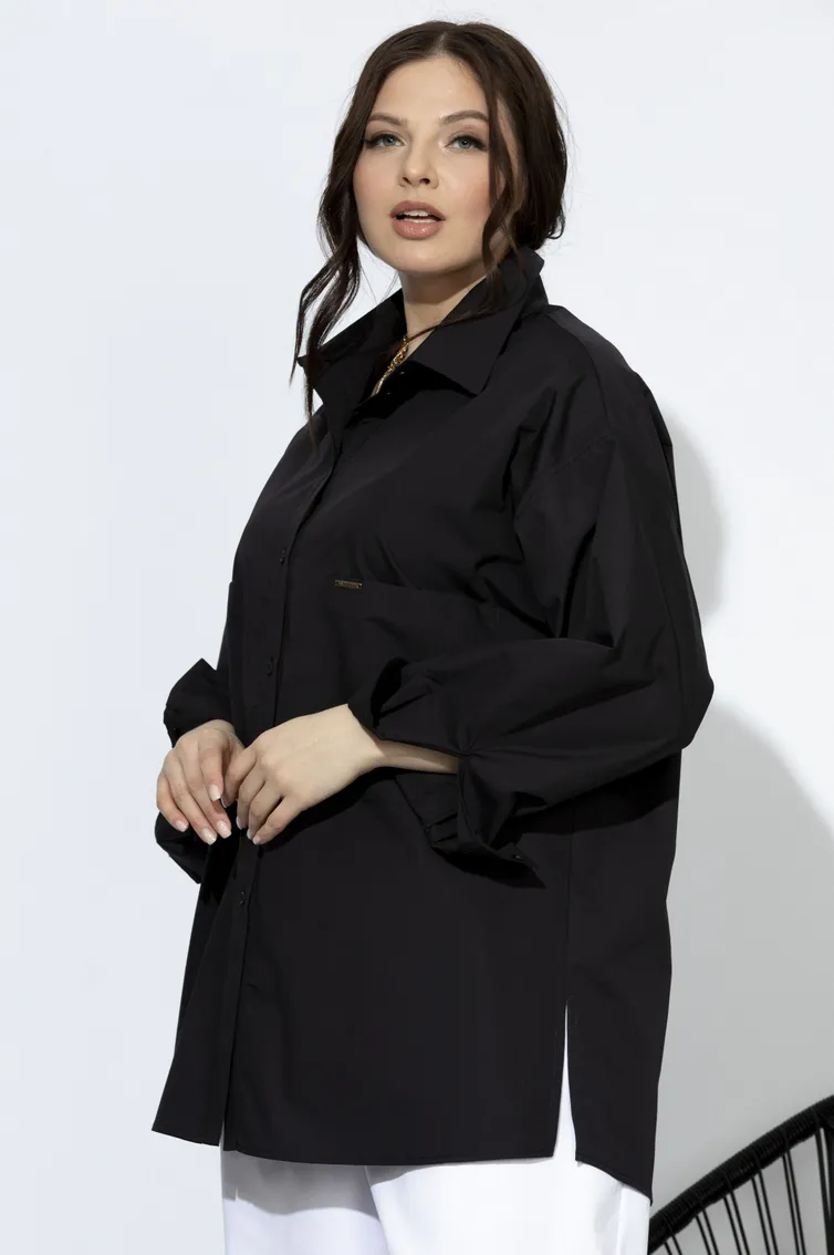 Koszula SOVA #11078 chernyj