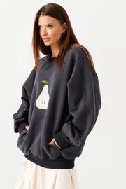 Bluza Elletto Life #3887 temno-seryj