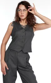 Waistcoat LadyThreeStars 2431 seryj