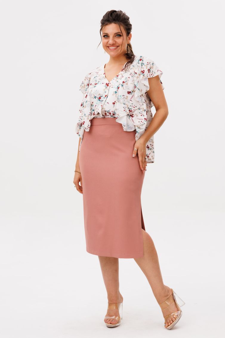 Юбка Anelli Laurel арт. 1648 карамельный силуэт