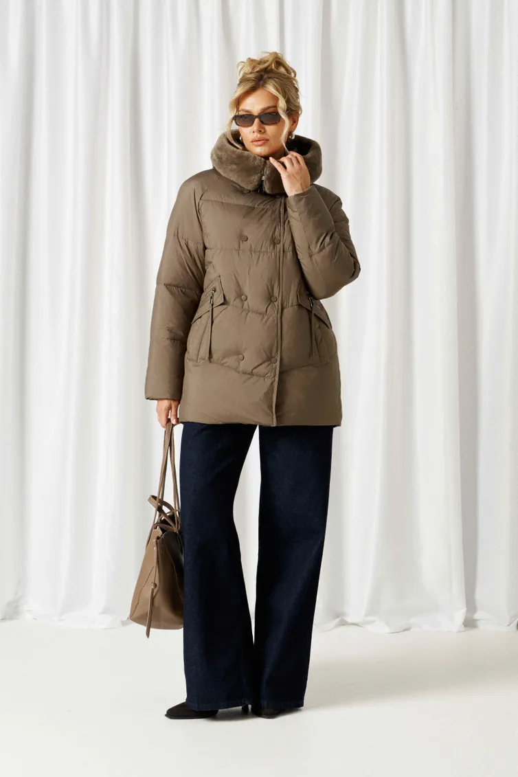 Coat Beautiful & Free #1018 xaki