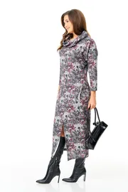Sukienka Michel Chic #2145/1 serebro, bordo