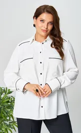 Рубашка Ava fashion М-142 молочный