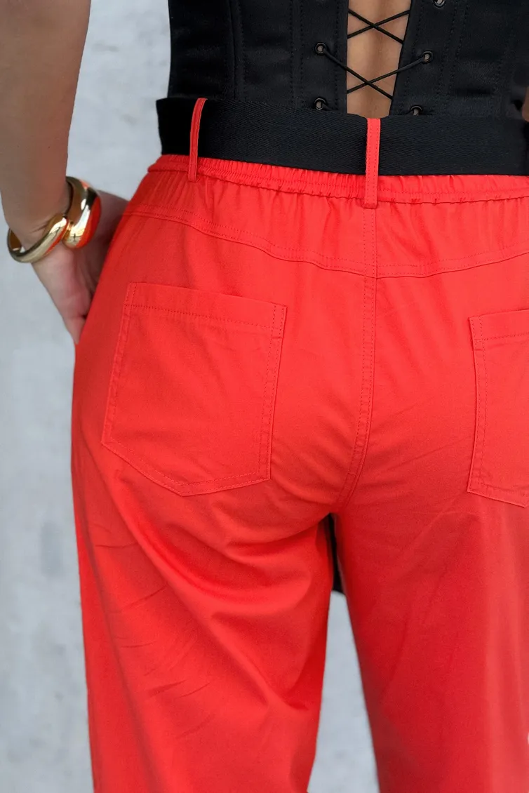 Trousers PRATA wear #S035 krasnyj