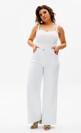 Trousers Anelli Laurel 1437 belye