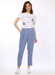 Zestaw Vilena-fashion #814 belyj+svetlyj dzhins