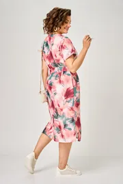 Sukienka BelElStyle #834-235 rozovyj print