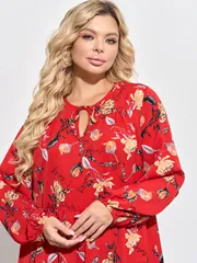 Sukienka DORA plus #0060-23 krasnyj