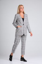 Костюм Vilena-fashion арт. 726 серая клетка+красная полоска